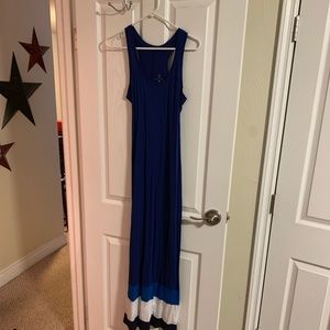 New York & Company Blue Maxi Dress